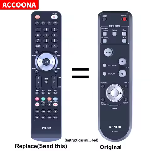 New RC-1089 Remote Control for Denon Wireless Network Music Audio System S52 S32 S-52 S-32