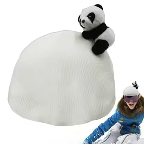 Ski Helmet Cover Cute Skiing Helmet Covers with panda Decoration Outdoor Snowboard Sports Flannel fa