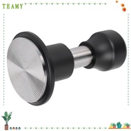TEAMY Espresso Tamper, Spring Loaded Threaded Bottom Coffee Tamper, Ergonomic Consistent Force Stain