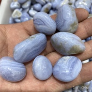 Natural Crystal Polished Blue Lace Agate Tumble Stones For Decoration
