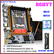 RGHYT QIYIDA X99ชุดเมนบอร์ด LGA 2011-3ชุด Xeon E5เครื่องประมวลผลซีพียู V4 2650พร้อม SATA3.0หน่วยความ