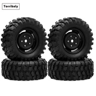 [Torribaly]4pcs 95mm 1.9 Beadlock Wheel Rim Tire Set for 1/10 RC Crawler Car TRX4 D90 SCX10 II III M
