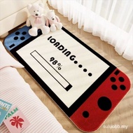 Creative Game Console Pattern Carpet Thickened Soft Imitation Cashmere Bedroom Bedside Rug Stain-res
