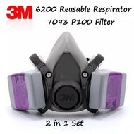 3M 6200 Reusable Respirator + 7093 P100 Filter Whole Set