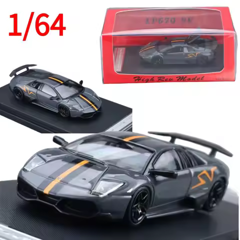 HRM Diecast 1:64 Lamborghini LP670-4 SV Alloy Car Model Lamborghini Play Vehicles Collectible Model