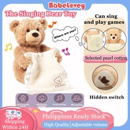 Plush Toy peek-a-Boo Elephant, Hide-and-Seek Game Baby Animated Stuffed Plush Singing Musical Toy
