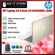 HP 15-FC0420AU / 15-FC0421AU GOLD / SILVER (ATHLON-7120U, 8GB RAM, 512GB SSD, 15.6"FHD, W11, H&S) LA