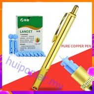 Pen Bekam Pure Copper Gold color + 28 G Kotak Jarum Bekam / Alat Bekam Bekam Cupping Acupuncture The
