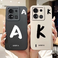 ITEL A04 A632WM Cover ITEL A04 Case Simple Fashion Letters A-Z Pattern Design Silicone Shockproof Bu