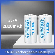 GTL 16340 3.7V 2800mAh Lithium Li-ion Battery CR123A Rechargeable Batteries 3.7V CR123 for Laser poi