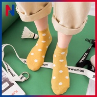Polkadot Ankle Socks Hipster Colorful Casual Trend / Stokin Pendek Polkadot Fesyen Warna Gaya Hipste
