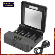 HIk Solar  Charger 4 Slot USB C  Charger Portable Charger For 26650