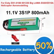11.1V 3S1P 800mAh Lithium Polymer Battery for Esky EK1-0188 001336 Big LAMA E020/E515A Helicopter Ae