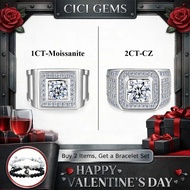 CICIGEMS1CT Moissanite Men's Ring 2CTCZ Men's DVVS118K Gold-Plated Laboratory Manufacturing Hypoalle
