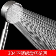 304 stainless steel hand-held shower head set shower shower head shower set round head pressurized shower head