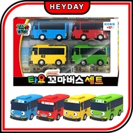[TAYO] Little Bus TAYO Special Mini 4 Pcs Toy Set (Tayo + Rogi + Gani + Rani)/ Korean Animation The Little Bus TAYO Character 1 Package (4 Mini Cars) Tayo Rogi Rani Gani /Role Play/Cute/Kids Gift