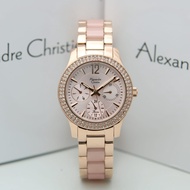 jam tangan wanita alexander cristie ac2463 original rosegold peach