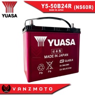 Yuasa Y5-50B24R (NS60 / NS60R) Maintenance free automotive battery made in Japan 12v, 39ah