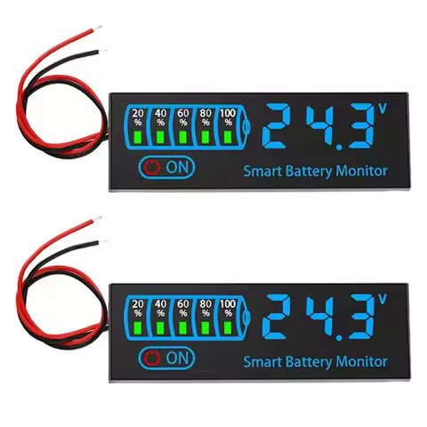 AA81-2X 18650 Li- Lipo Lithium Test 7-55V Acid Battery Level Indicator Tester Leddisplay Meter Modul