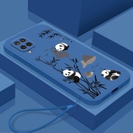 Case For Samsung A12 M12 A22 4G A22 5G M22 PHONE CASE bamboo panda TPU anti drop phone case super sh