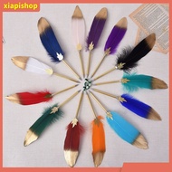 XPS Ball Point Pen Feather Quill Pen Feather Ballpoint Pen for Home Office School Smooth Writing Dur
