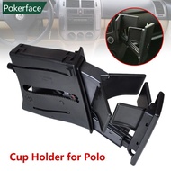 POKERFACE Car Center Console Cup Holder Drink Bottle Holder 6Q0858602E 6Q0 858 602 For VW Polo 9N 20