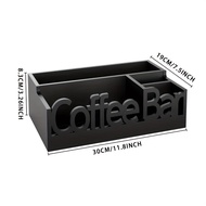 Wooden Letter Coffee Box Storage Box Desktop Divided Wooden Coffee Storage Box