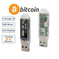 Nerd Miner V2 Dongle USB 73KH/S 1W USB Miner Bitcoin Solo Lottery Miner Win 3.125 BTC with Low Power