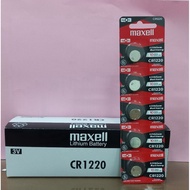 5 PIECES MAXELL LITHIUM CR1220 3V BATTERIES