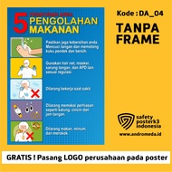 Safety Poster K3: Food Processing Area Regulations guarantees cleaning and Food security, prevents c