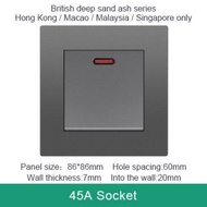 CB certification LEJIA  Gray Wall Key Switch Panel 13amp Universal 3/6 Pin Plug Socket with USB Suiz