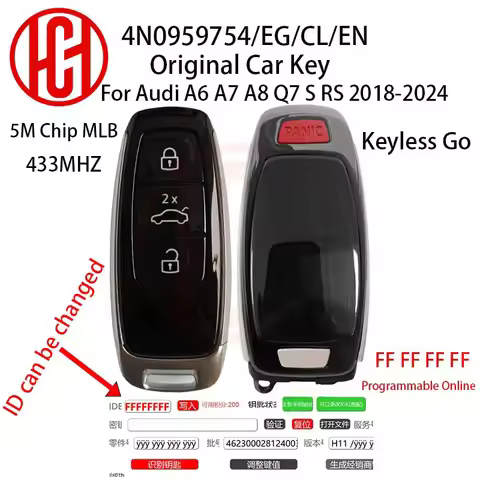 Original Remote Car Key 4N0959754AM/754EG/754CL 5MChip 434MHZ For Audi MLB A6 A6L A7 A7L A8 A8L S RS