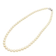 TASAKI品牌，成色極佳的白色珍珠項鍊，珍珠直徑6.5毫米至7毫米，原廠出品。 （產品編號：0058）[二手]