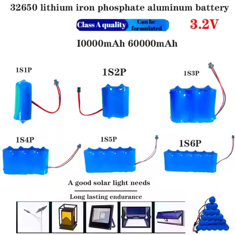 32650 Original 3.2V Lithium Iron Phosphate Battery Large-Capacity Solar Street Lamp Projector Batter