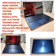 ASUS Zenbook Pro Model: UX550VDCPU: 2.8GHz i7-7700HQ