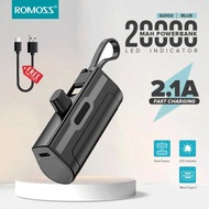 ROMOSS พาวเวอร์แบงค์ 5000mAh แบตสำรอง Mini แบตเตอรี่สำรอง Original Powerbank FAST Charging portable เพาเวอร์แบงพกพา IOS Type-C มาพร