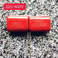 5BUAH KAPASITOR MILAR 225J 400V 225 J 400 volt CBB CAPASITOR MYLAR
