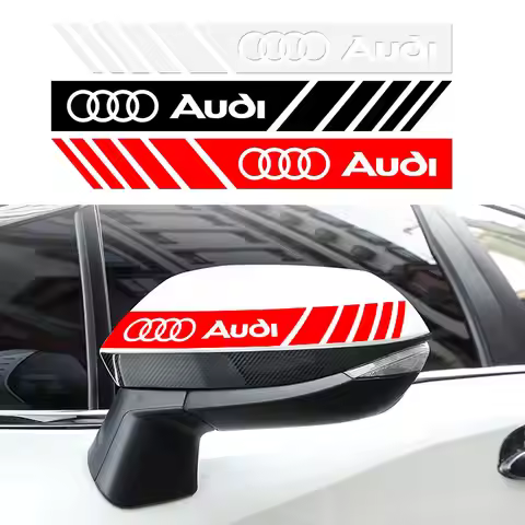 2PCS Car Rearview Mirror Stickers Vinyl Film Decals Styling for Audi B6 B7 B8 B9 A3 8P 8V A4 A6 C6 C