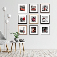 1/3pcs Square Photo Frame With Wide Mat Board 8x8in & 10x10in & 12x12in 7 Colors: Black, White, Gold