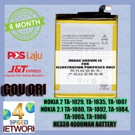 Nokia 2 & 2.1 TA-1029 TA-1080 TA-1035 1007 HE341 HE338 Battery 4000mAh Nokia2 Bateri TA1029 TA1035 T
