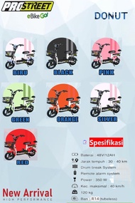 Sepeda Listrik Prostreet Donut Moped Bergaransi Sni