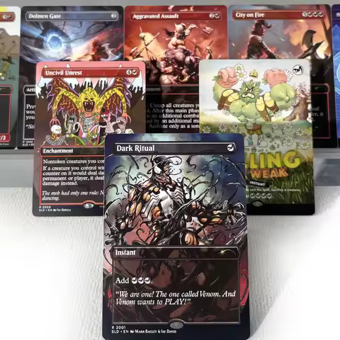 SLD HOLO19-002 magical cards Mox Opal Tcg proxy Exquisite Blood City on Fire Damnation Dark Ritual h