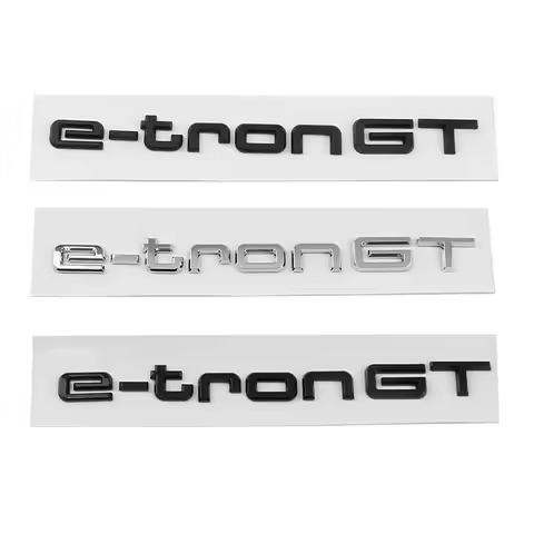 Car 3D ABS E Tron GT Letters Logo Badge Emblem Decal Sticker For Audi Electric Car Q2 Q4 Q5 Q7 Q8 55