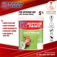 🔥 5L Easy Wash Nippon Paint White Paint Wall Nippon Paint Interior Cat Rumah Nippon Paint Dalam Rumah Easywash