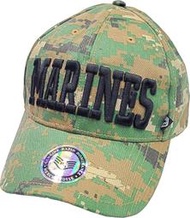 美國 海軍陸戰隊 USMC MARINE 字樣 紀念 小帽 L/XL 叢林迷彩色