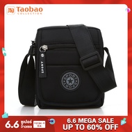 Taobao Collection กระเป๋าสะพายกระเป๋าสะพายข้างใบเล็กผ้าไนลอนกันน้ำใช้ได้ทั้งผู้ชายและผู้หญิง