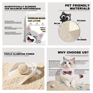 6L/2KG Mixed Cat Litter Sand Cat Litter Sand Mix Tofu Paste Bentonite Cassava