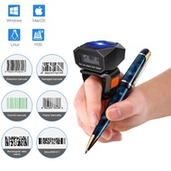 Eyoyo 2D Barcode Scanner สแกนบาร์โค้ด มินิสวมใส่แหวนนิ้วมือ 3-in-1 USB สายและ 24G ไร้สายและบลูทู ธ ส