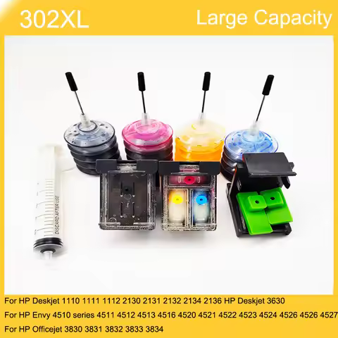 Einkshop For HP 302 Ink Cartridge For HP 302 HP302 XL Deskjet 2130 2131 1110 1111 1112 3630 5200 363