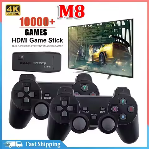 Video Game Sticks Console 2.4G Dual Wireless Controller Game Stick 4K 10000 Games 64GB Retro Game fo